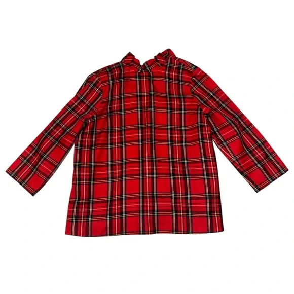 Tuckernuck NWT Royal Stewart Tartan Faye blouse women’s size XXL - Picture 2 of 8